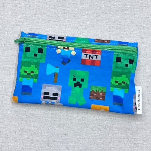 MC Characters on Blue Reusable Snack Bag