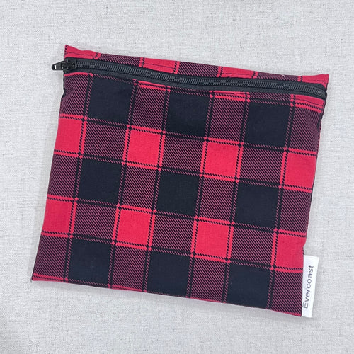 Large Plaid Reusable Sandwich Bag