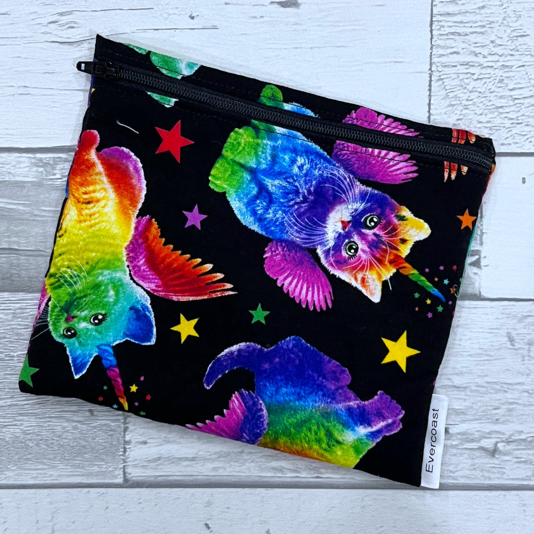 Rainbow Pegasus Cat Reusable Sandwich Bag