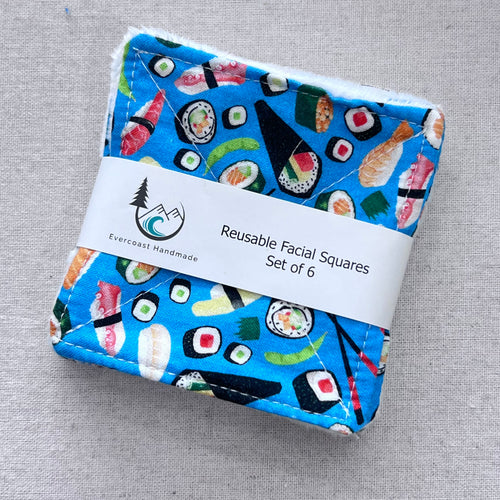 Sushi Toss Reusable Facial Squares