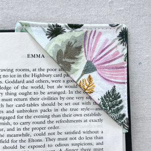 Swan Song Floral Corner Bookmark