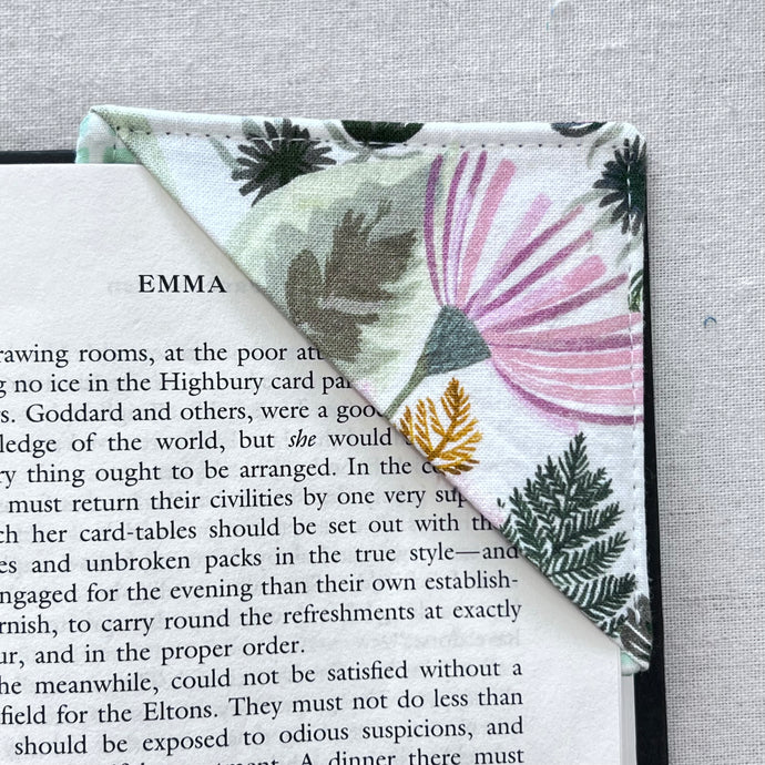 Swan Song Floral Corner Bookmark
