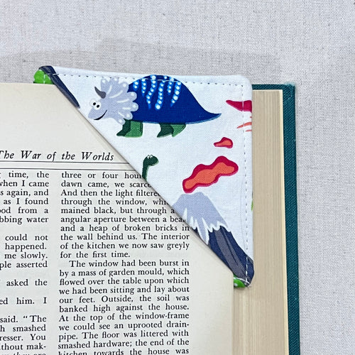 Dinos on White Corner Bookmark
