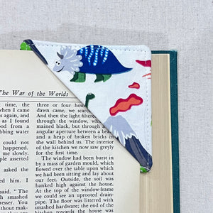 Dinos on White Corner Bookmark