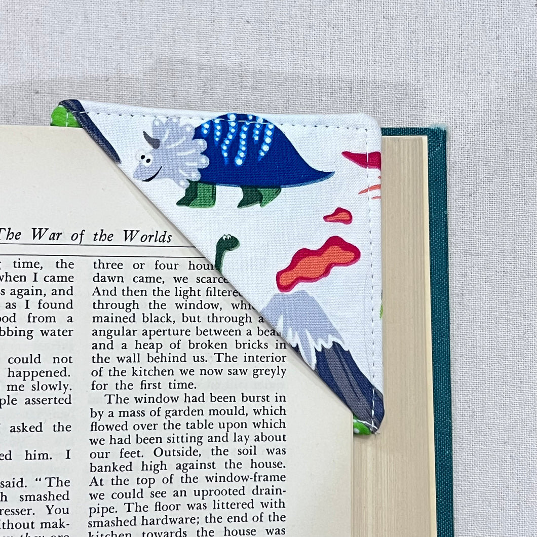 Dinos on White Corner Bookmark