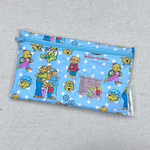 Bear Family on Blue Reusable Snack Bag