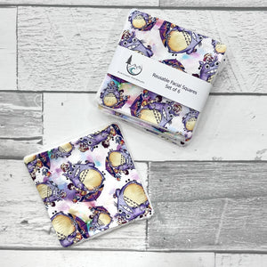 Purple Totoro Reusable Facial Squares