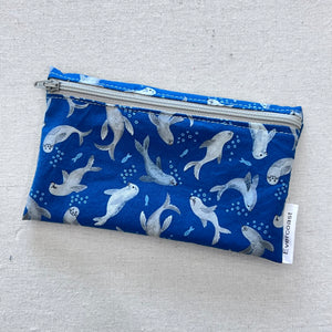 Seals on Blue Reusable Snack Bag