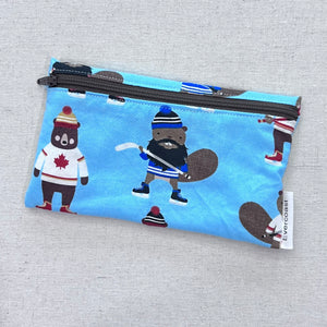 Hockey Beavers and Bears Reusable Snack Bag