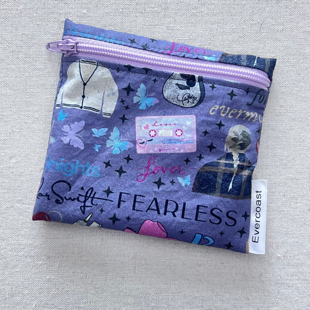 TS Albums on Purple Reusable Mini Snack Bag