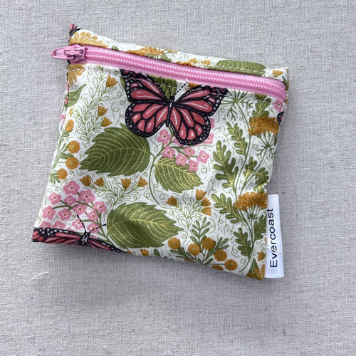 Bee Garden Butterflies Reusable Mini Snack Bag