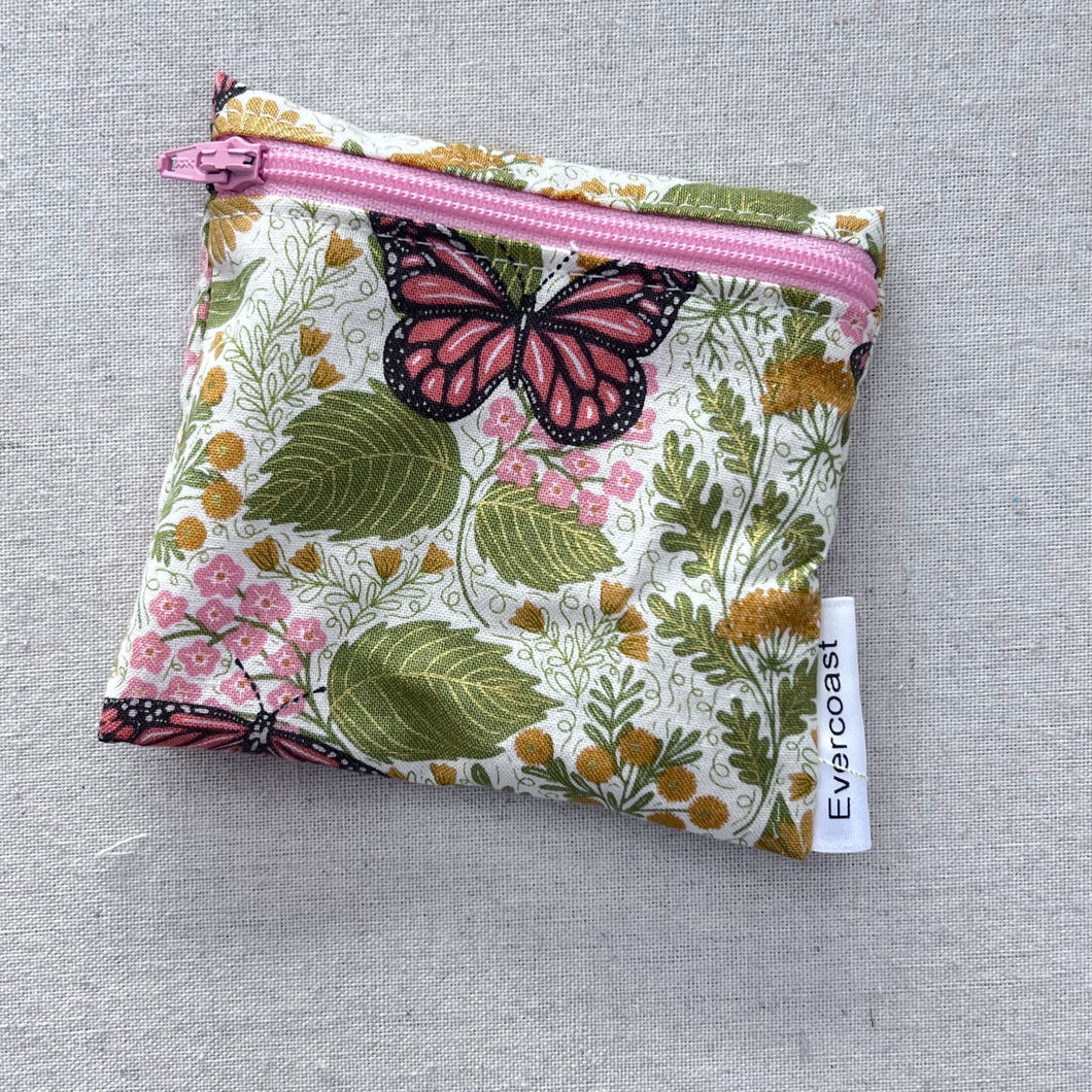 Bee Garden Butterflies Reusable Mini Snack Bag