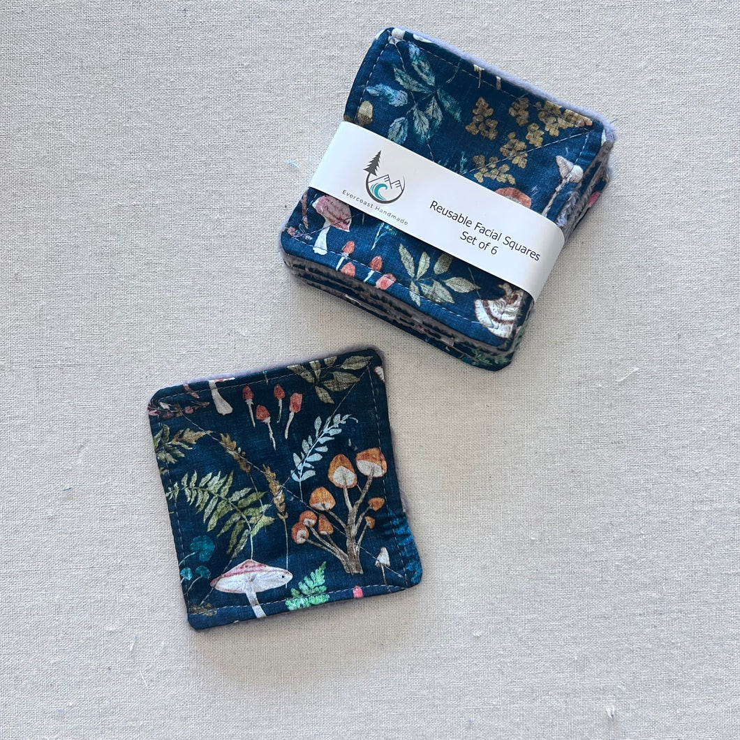 Fungi and Foliage Reusable Facial Squares
