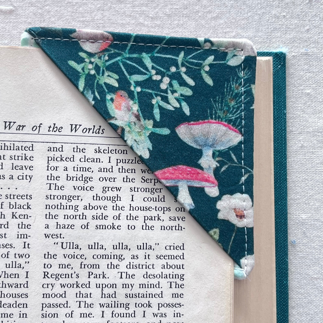 Woodland Friends and Mushrooms Corner Bookmark
