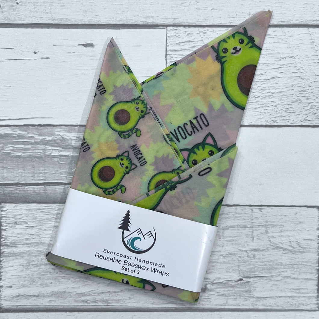 Avocato Beeswax Wraps – Classic Set of 3