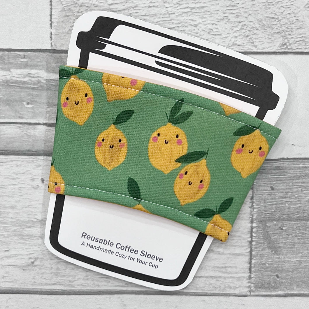 Happy Lemons Reusable Coffee Sleeve