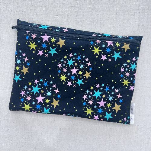 Stars on Black XL Bag/Makeup Bag
