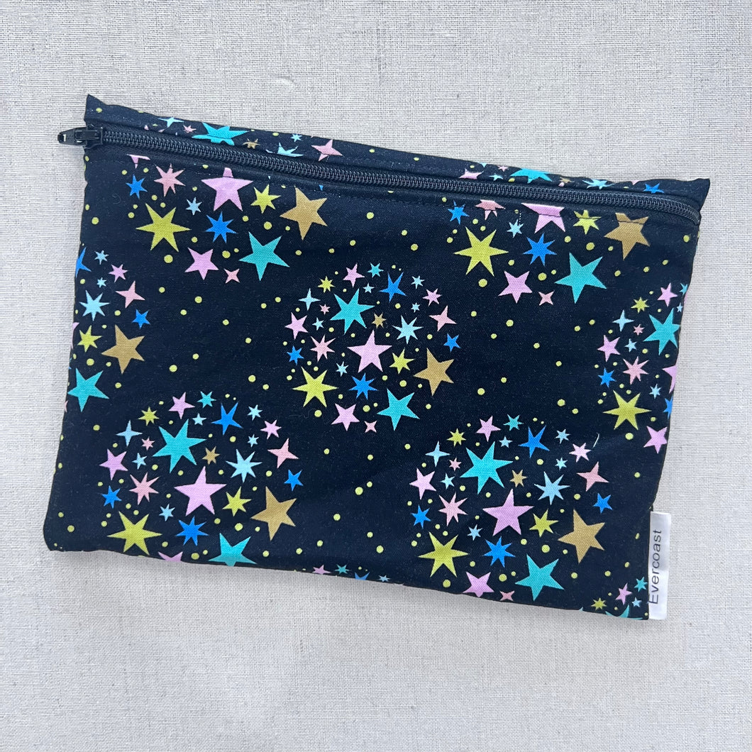 Stars on Black XL Bag/Makeup Bag
