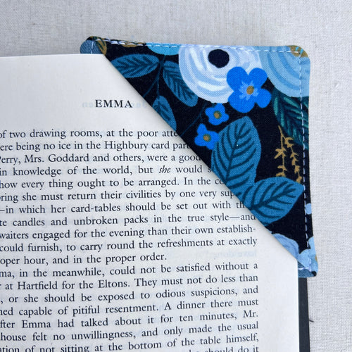 Blue Garden Party Corner Bookmark