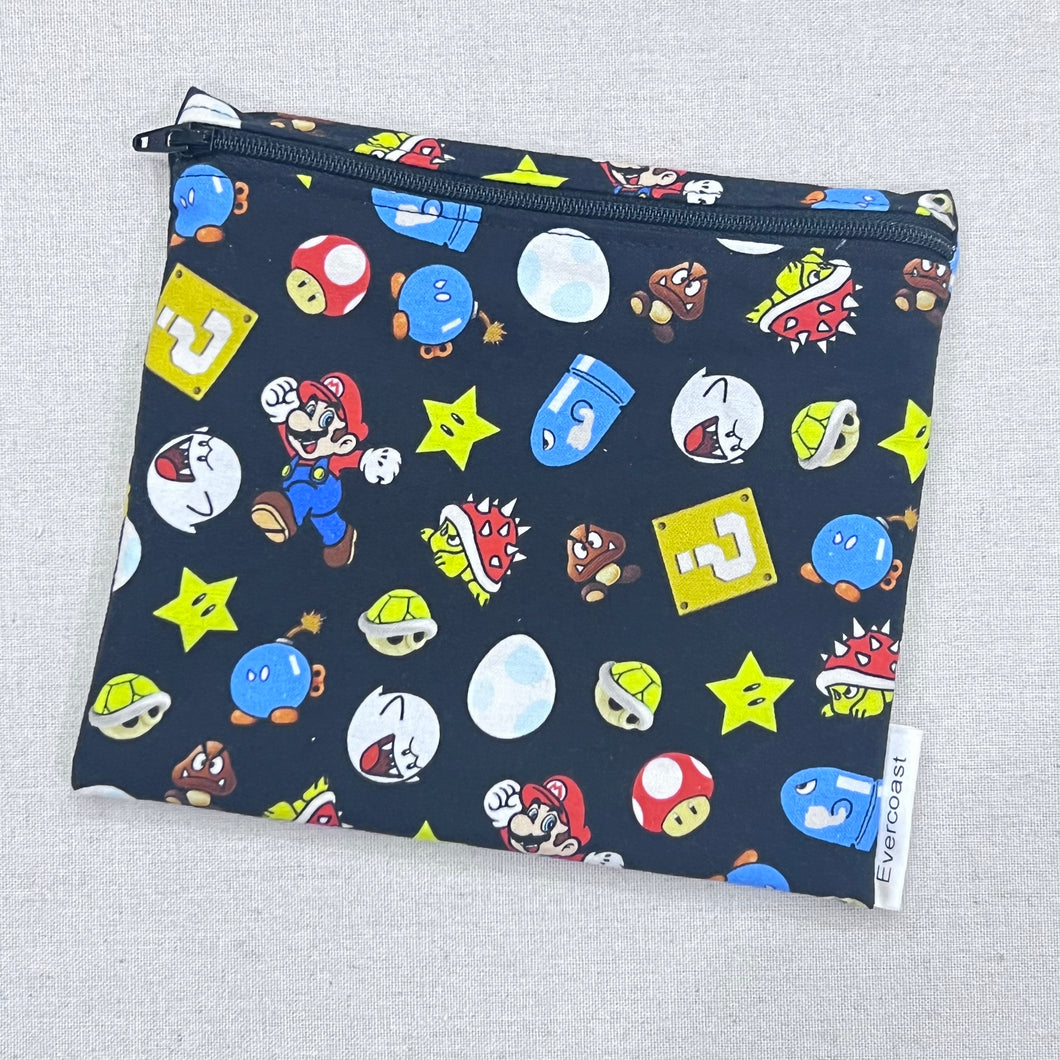 SM and Friends on Black Reusable Sandwich Bag