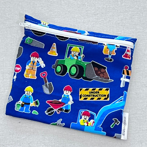 Blue Construction Reusable Sandwich Bag