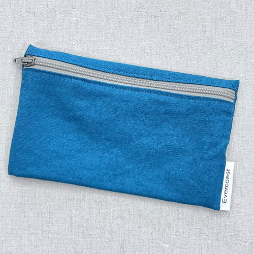 Teal Linen Reusable Snack Bag