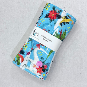 Holiday Dinos Unpaper Towels - Set of 4