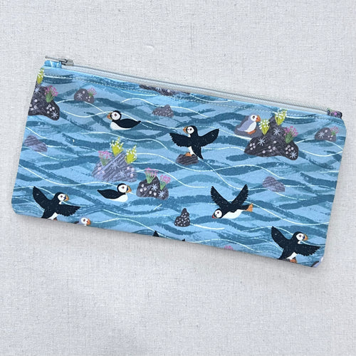 Puffins on Rocks Pencil Case