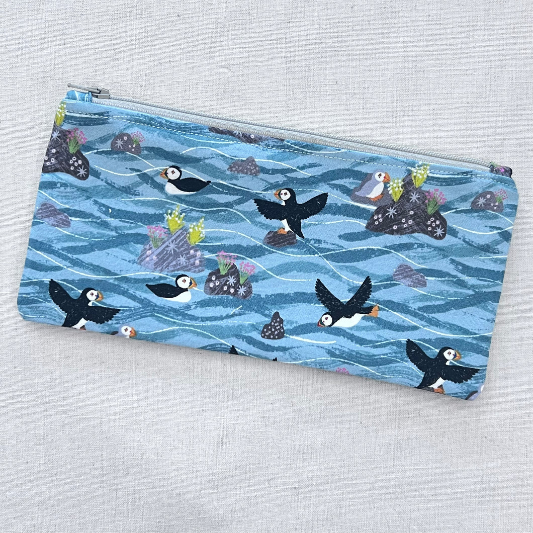 Puffins on Rocks Pencil Case