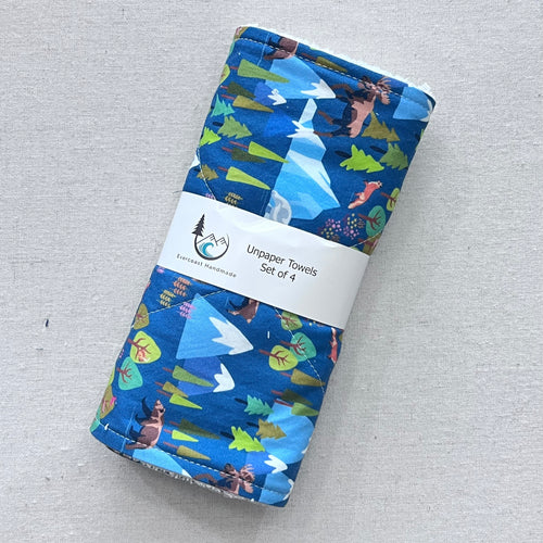 Sea to Sea Forest Unpaper Towels - Set of 4