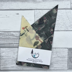 Goblincore Toads Beeswax Wraps – Classic Set of 3