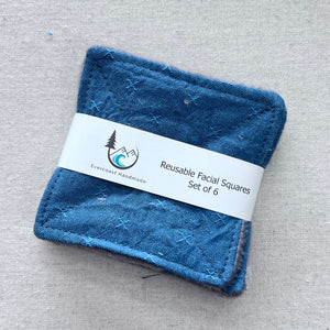 Sprout Blue Reusable Facial Squares