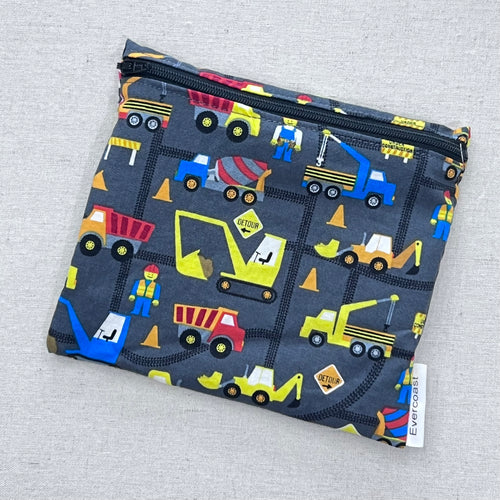 Grey Construction Reusable Sandwich Bag