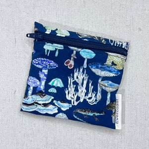 Blue Mushroom Reusable Mini Snack Bag