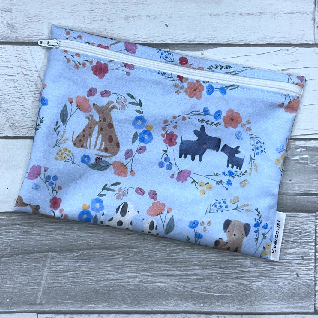 Floral Dog XL Bag/Makeup Bag