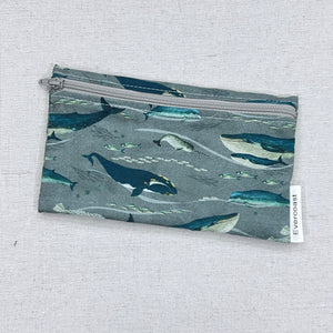 Stormy Sea Whales Reusable Snack Bag