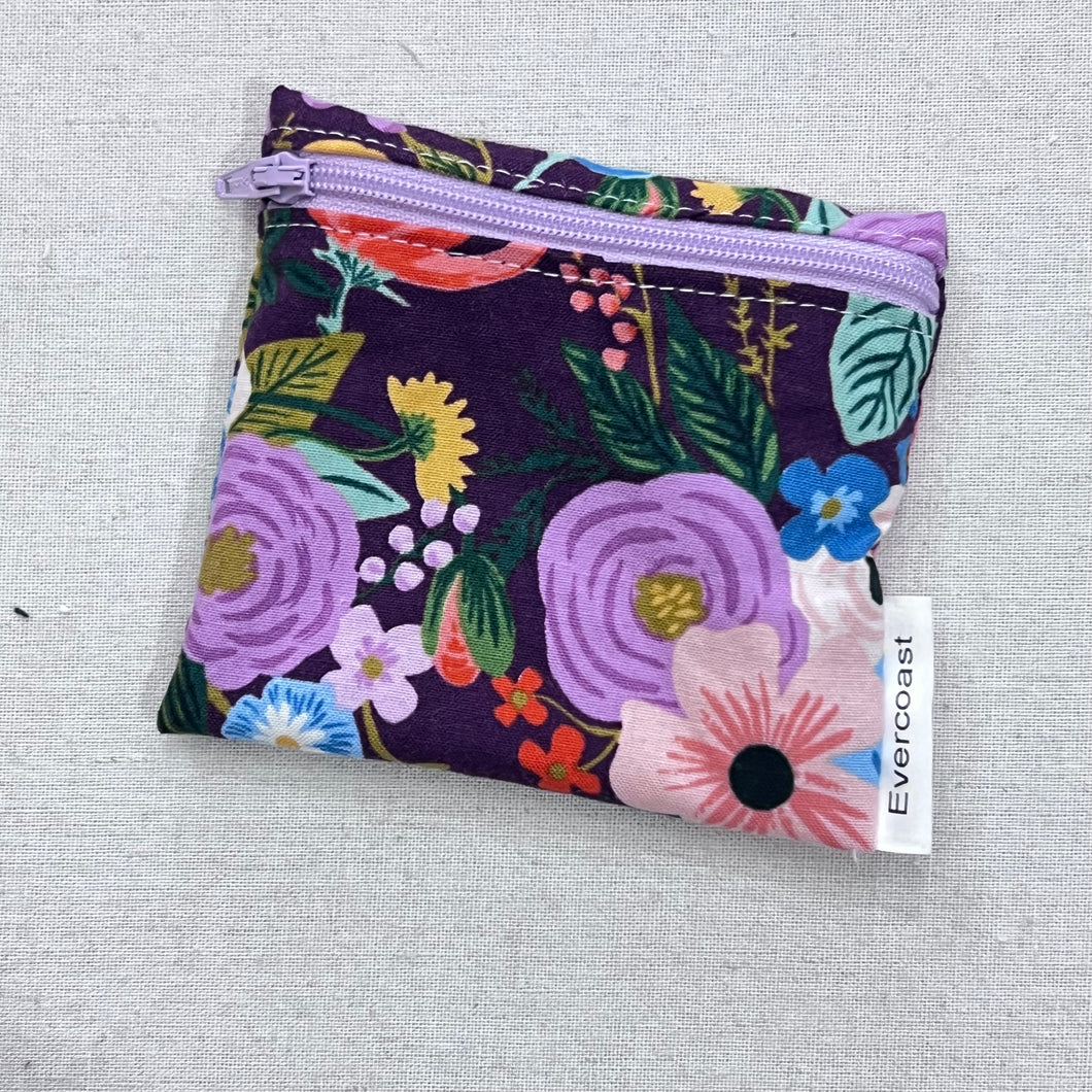 Burgundy Garden Party Reusable Mini Snack Bag