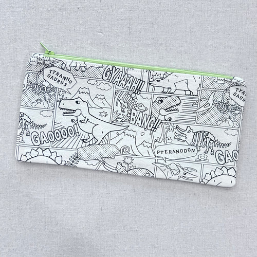Color Me Dino Comic Pencil Case