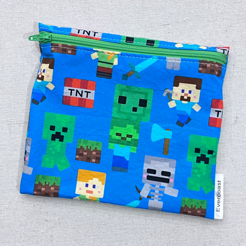 MC Characters on Blue Reusable Sandwich Bag