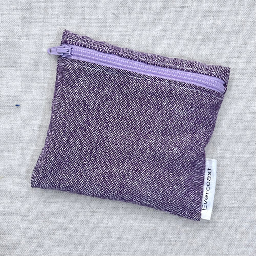 Eggplant Linen Reusable Mini Snack Bag