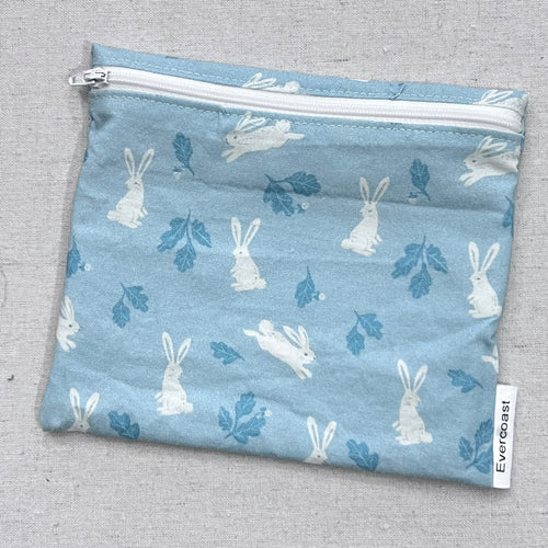 Bunnies on Blue Reusable Sandwich Bag