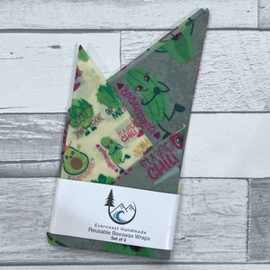 Veggie Puns Beeswax Wraps – Classic Set of 3