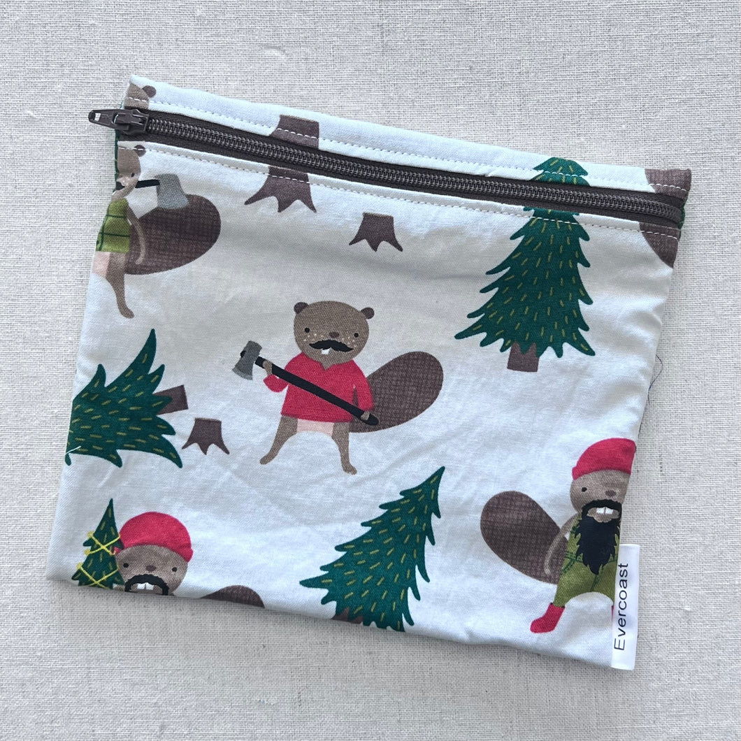 Lumberjack Beaver Reusable Sandwich Bag