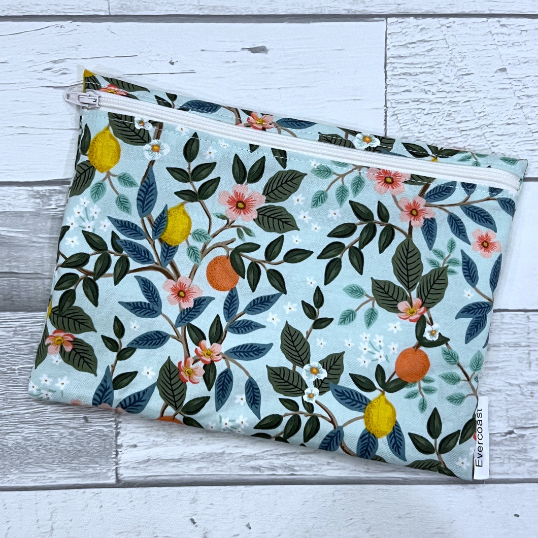 Citrus Floral Bag/Makeup Bag