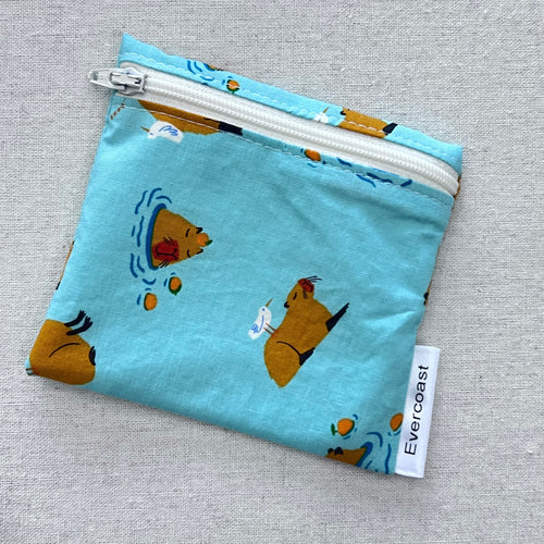 Capybaras on Mint Reusable Mini Snack Bag