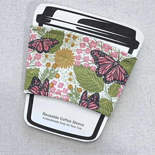 Bee Garden Butterflies Reusable Coffee Sleeve