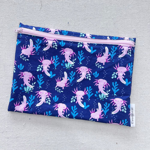Axolotls on Navy XL Bag/Multipurpose Bag