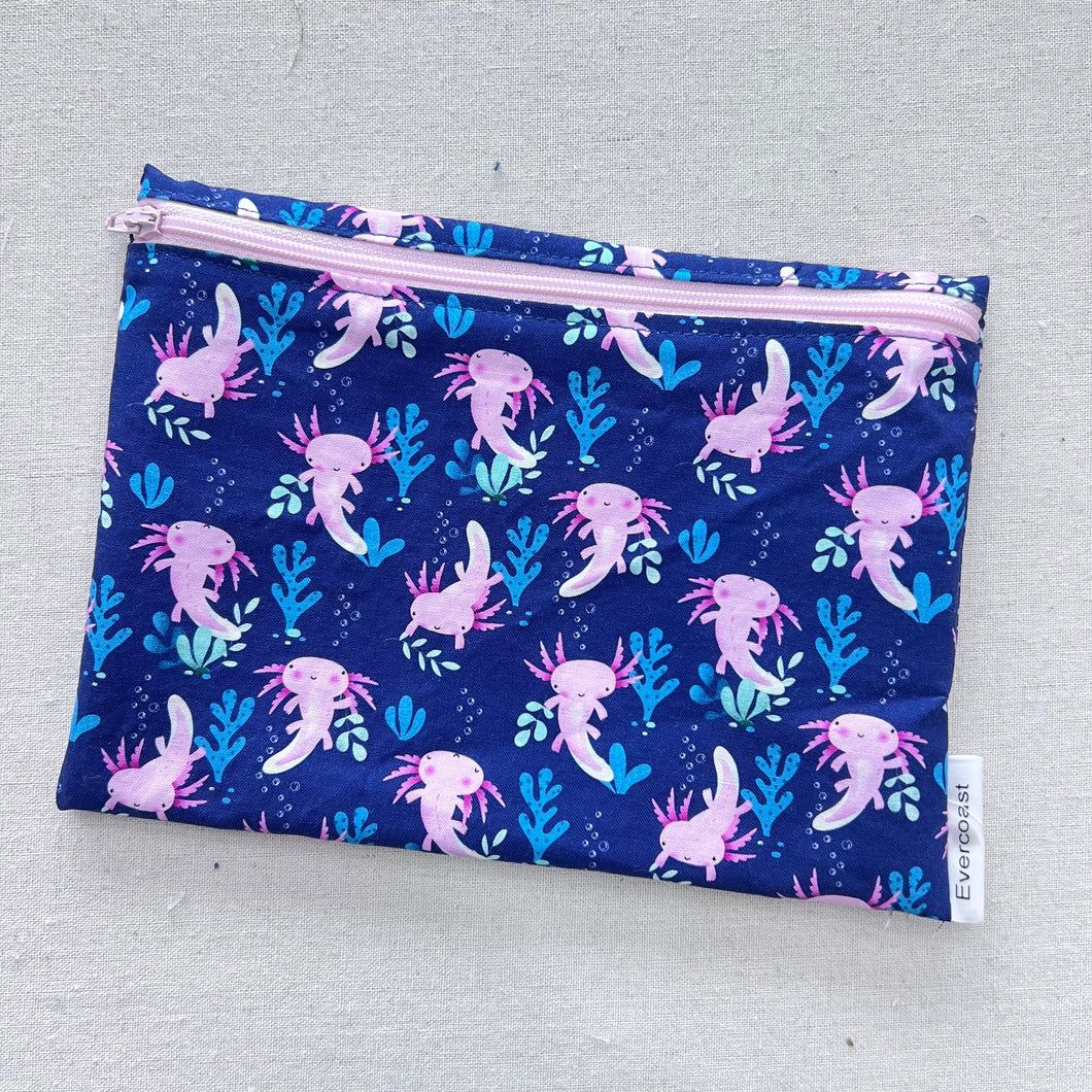 Axolotls on Navy XL Bag/Multipurpose Bag