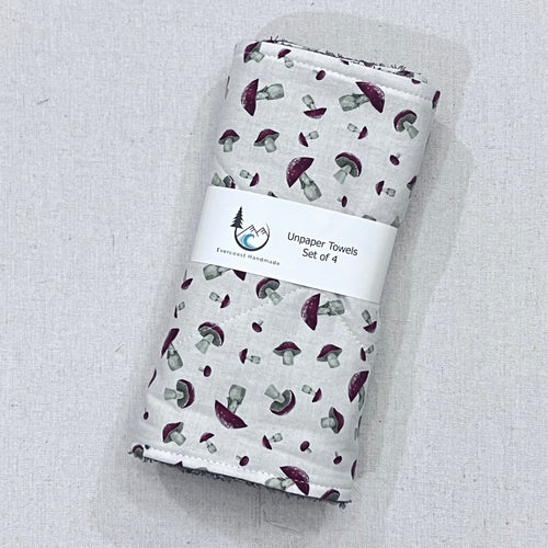 Red Mushroom Unpaper Towels - Set of 4