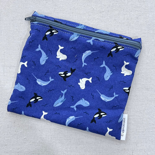 Tossed Orca Reusable Sandwich Bag